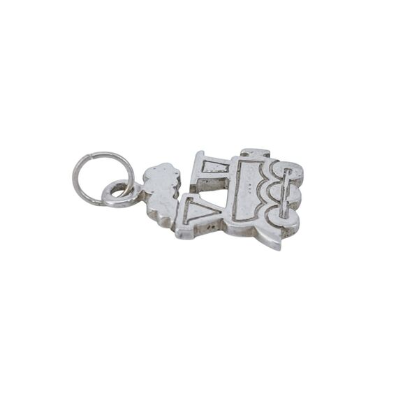 Vintage Sterling Silver 925 Train Engine Charm Pendant - Picture 2 of 5